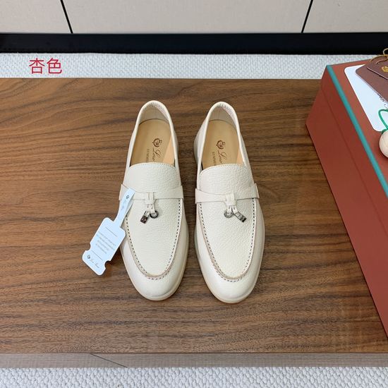 Loro Piana Classic Hand Stitched Leather Loafer Shoes