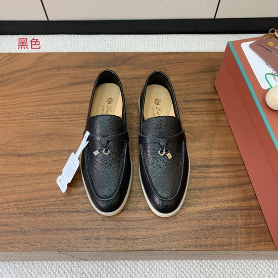 Loro Piana Classic Hand Stitched Leather Loafer Shoes