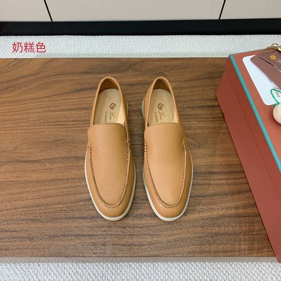 Loro Piana Smooth Leather Comfortable Walking Loafers