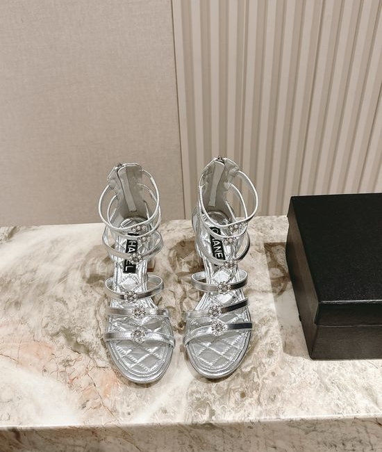 Chanel Faux Pearl Decor Comfortable Leather Sandals