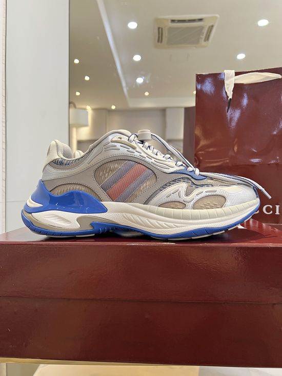 Gucci Striped Breathable Sneakers With Non-slip Sole