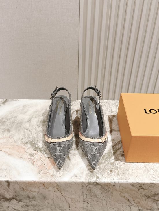 Louis Vuitton Chic Chunky Heel Buckle Strap Casual Shoes