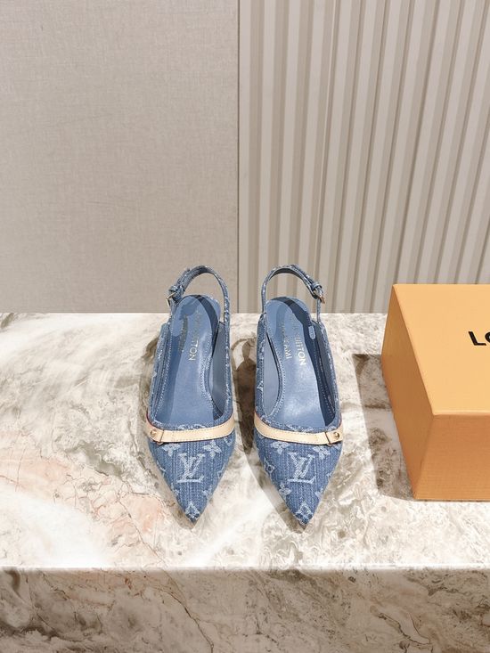 Louis Vuitton Chic Chunky Heel Buckle Strap Casual Shoes