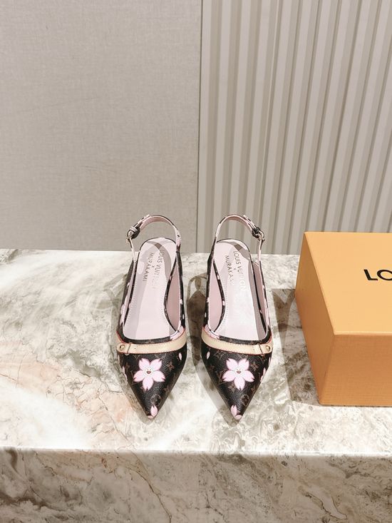 Louis Vuitton Chic Chunky Heel Buckle Strap Casual Shoes