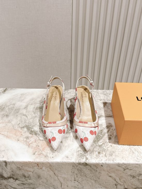 Louis Vuitton Chic Chunky Heel Buckle Strap Casual Shoes