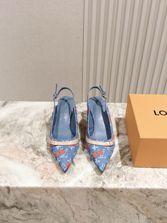 Louis Vuitton Chic Chunky Heel Buckle Strap Casual Shoes