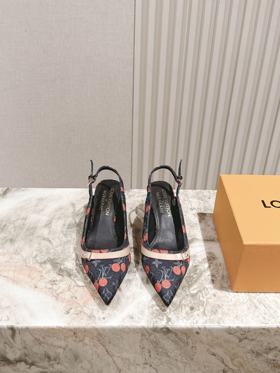 Louis Vuitton Chic Chunky Heel Buckle Strap Casual Shoes