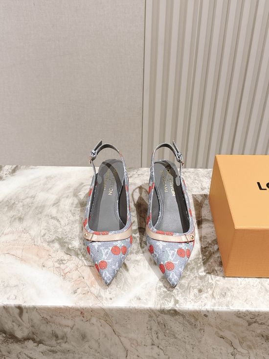 Louis Vuitton Chic Chunky Heel Buckle Strap Casual Shoes