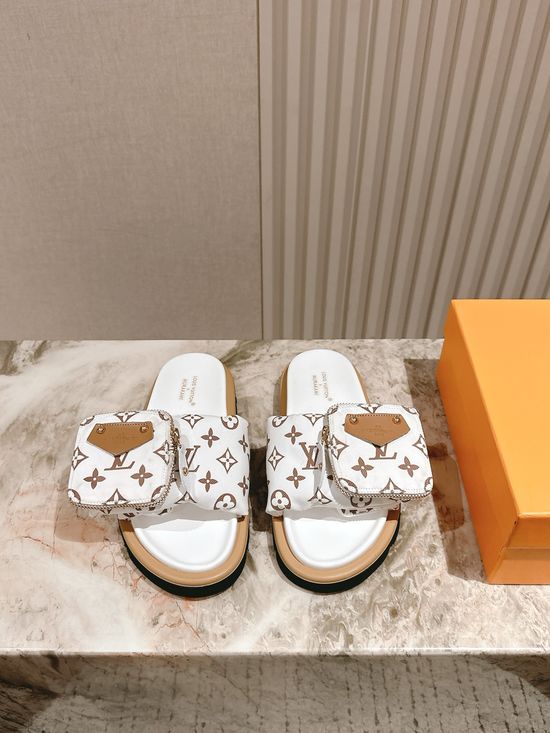 Louis Vuitton Stylish Removable Pouch Anti-slip Casual Slippers