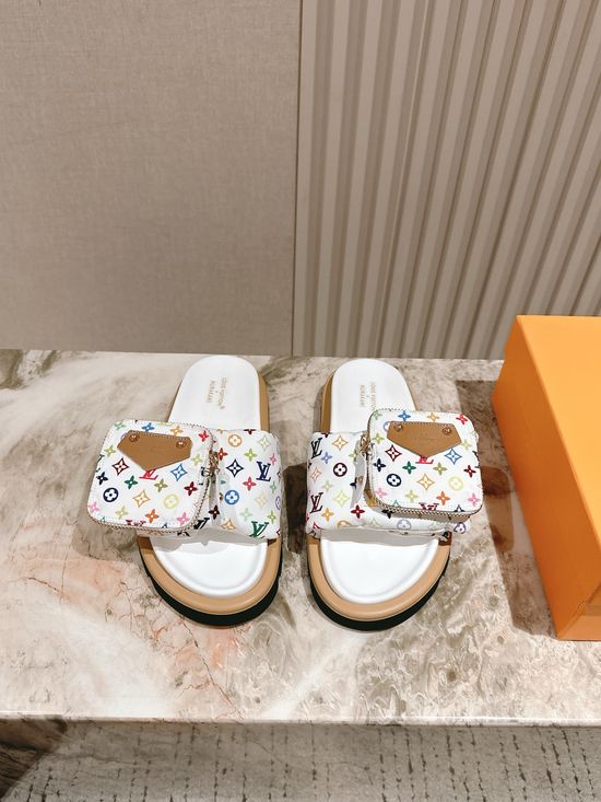 Louis Vuitton Stylish Removable Pouch Anti-slip Casual Slippers