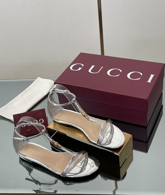 Gucci Bamboo Buckle Leather Thong Sandals With Genuine Leather Sole