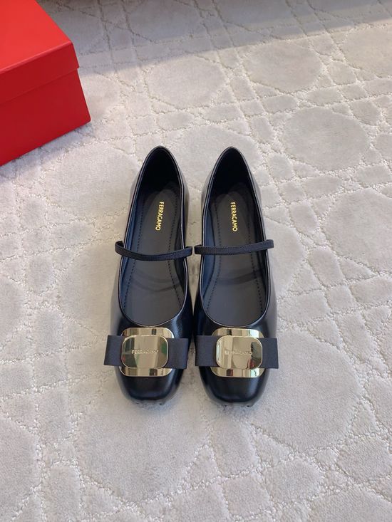 Ferragamo Mary Jane Ballet Flats with Optional Low Heel