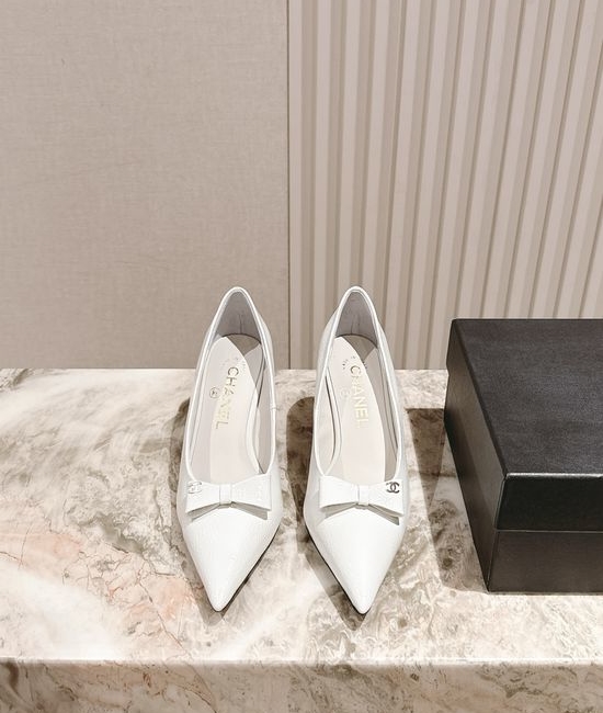 Chanel Classic Patent Leather Pointed Toe Loafers With Leather Sole