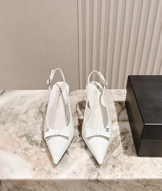 Chanel Classic Patent Leather Pointed Toe Loafers With Leather Sole