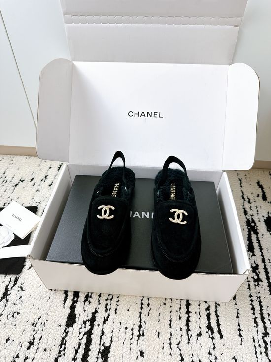 Chanel Soft Furry Slide Sandals Durable Premium Anti-slip Casual Shoes