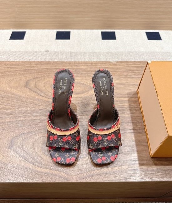Louis Vuitton LV 3D Cherry Decor Flat Ballet Slippers with Leather Sole