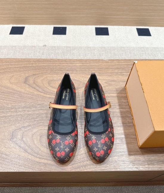 Louis Vuitton LV 3D Cherry Decor Casual Ballet Flats with Premium Lining