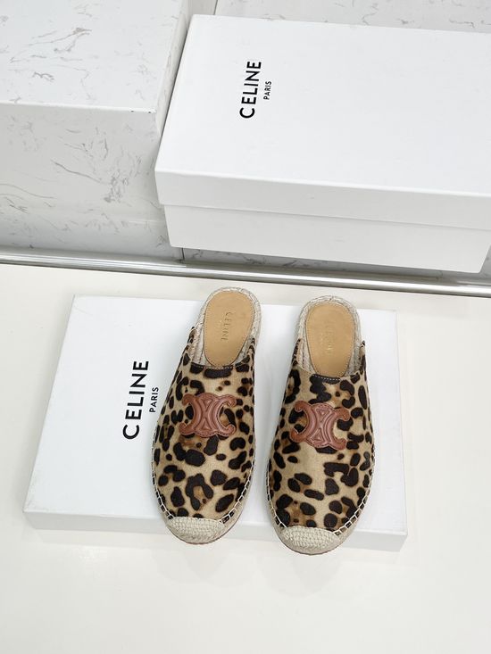 Celine Classic Embossed Slip On Espadrille Casual Comfortable Shoes