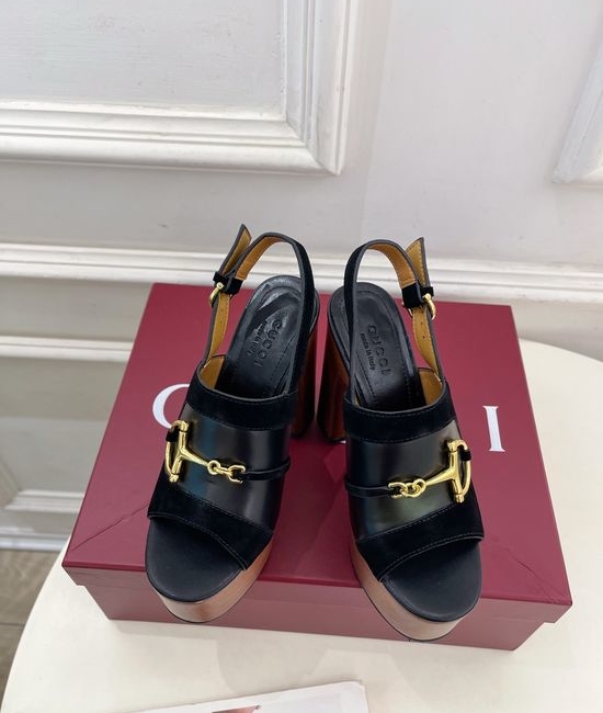 Gucci Horsebit Buckle Platform High Heel Sandals