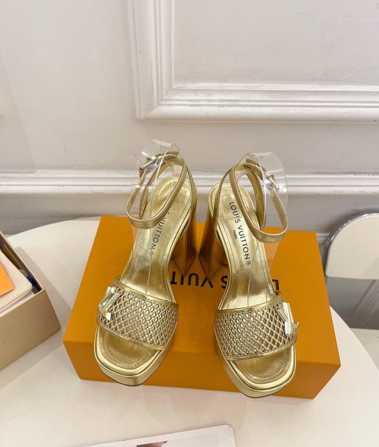 Louis Vuitton LV V Cut Platform Stiletto Heel Sandals
