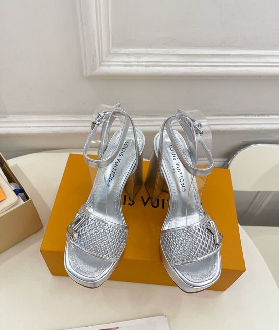 Louis Vuitton LV V Cut Platform Stiletto Heel Sandals