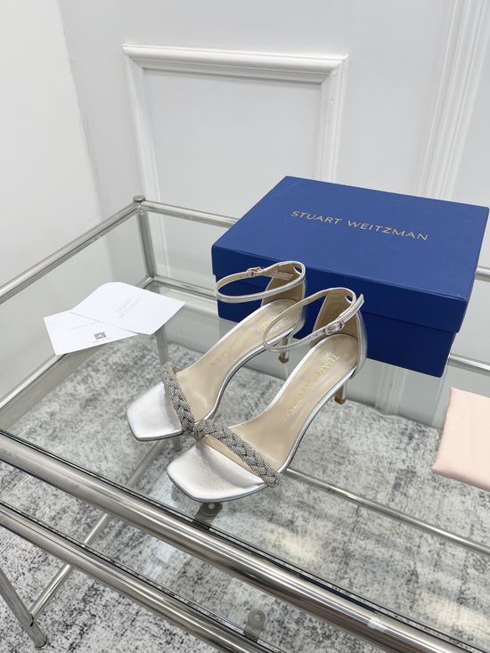 Stuart Weitzman Pearl Strappy High Heels with Original Design