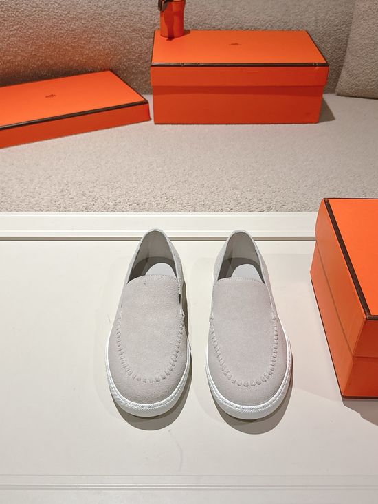 Hermes Classic Slip-On Loafers with Premium Leather Upper