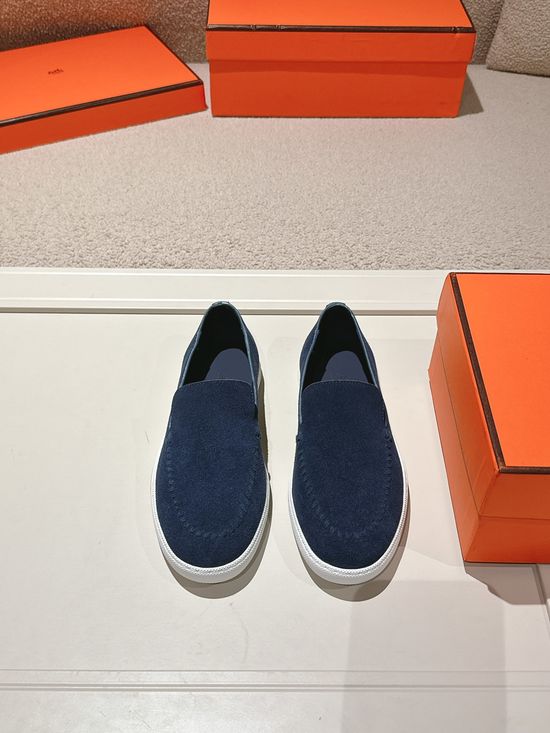 Hermes Classic Slip-On Loafers with Premium Leather Upper