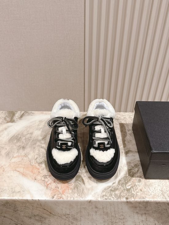Chanel Two Tone Colorblock Casual Sneakers Thick Sole