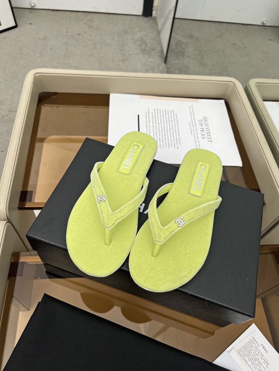 Chanel Premium Flip Flops Soft Sheepskin Upper Leather Sole