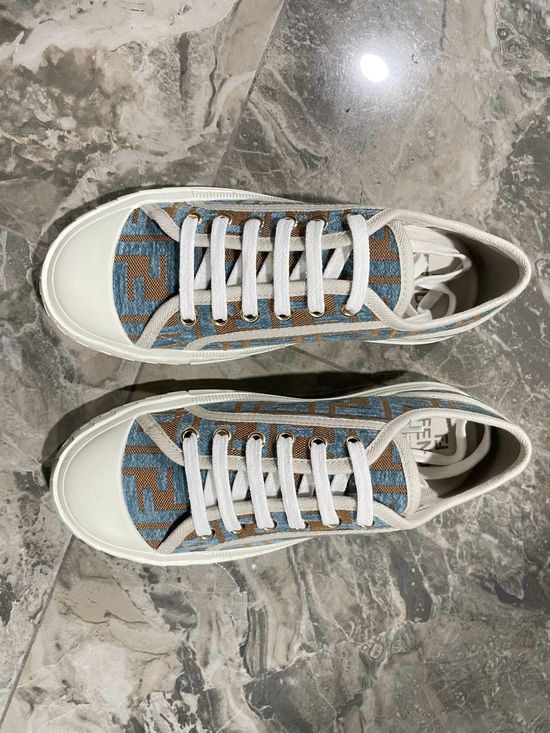 Fendi Classic Monogram Upper Breathable Lightweight Casual Skate Shoes