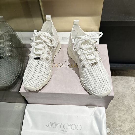 Jimmy Choo Casual Knit Sneakers Comfortable Fashion Daily Wear