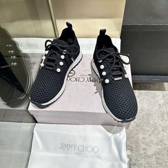 Jimmy Choo Casual Knit Sneakers Comfortable Fashion Daily Wear