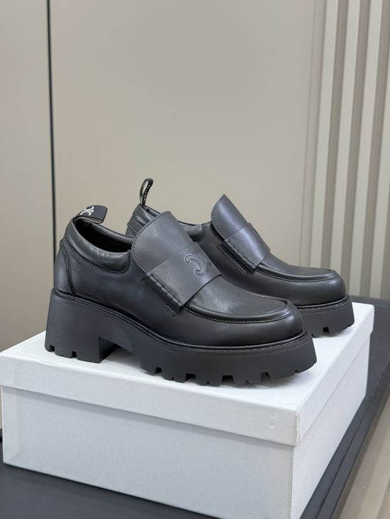 Celine Classic Decor Platform Loafers Made Of Soft Cowhide