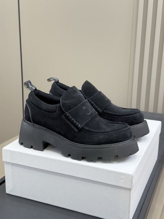 Celine Classic Decor Platform Loafers Made Of Soft Cowhide