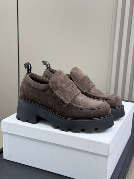 Celine Classic Decor Platform Loafers Made Of Soft Cowhide