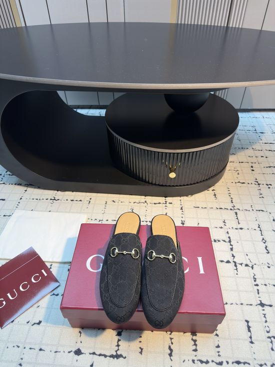 Gucci Horsebit Slip On Mules Versatile Daily Casual Shoes