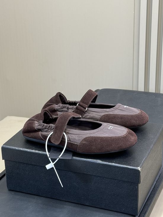 Prada Suede Nylon Stitched Sneakers Lambskin Lining Ultra Light Comfort