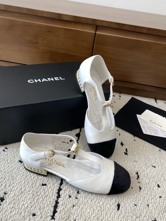 Chanel Classic Round Toe Soft Leather Ballet Flat Shoes