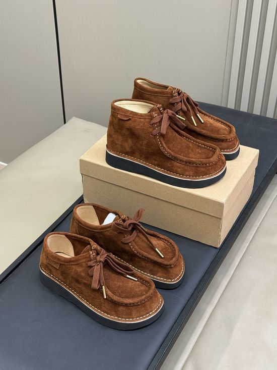 Loewe Suede High-top Casual Shoes Lambskin Insole Comfortable Retro