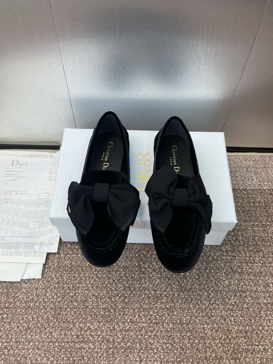 Christian Dior Color-block Ballets Flat Loafers with Buckle