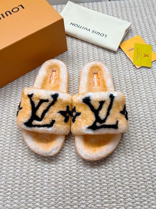 Louis Vuitton Soft Fleece Lined Comfortable Home Slippers