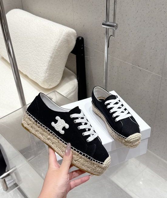 Celine Premium Espadrille Platform Canvas Casual Comfort Shoes