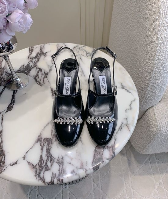Jimmy Choo Water Drill Patent Leather High Heels, Classic Style