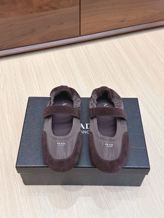 Prada Elegant Patchwork Mary Jane Flats