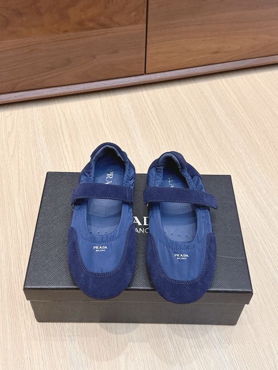 Prada Elegant Patchwork Mary Jane Flats