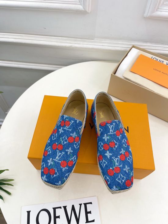 Louis Vuitton Classic Pattern Espadrilles Comfortable Stylish Casual Daily Shoes