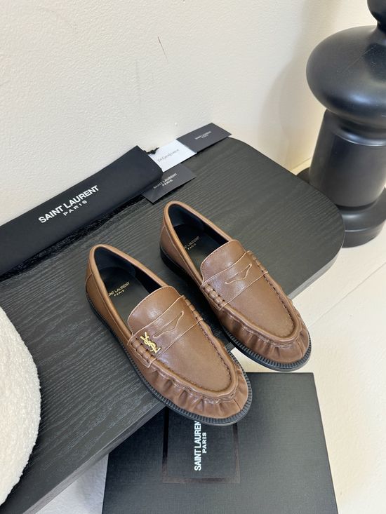Yves Saint Laurent Premium Leather Upper Classic Loafer Comfortable All-match Shoes
