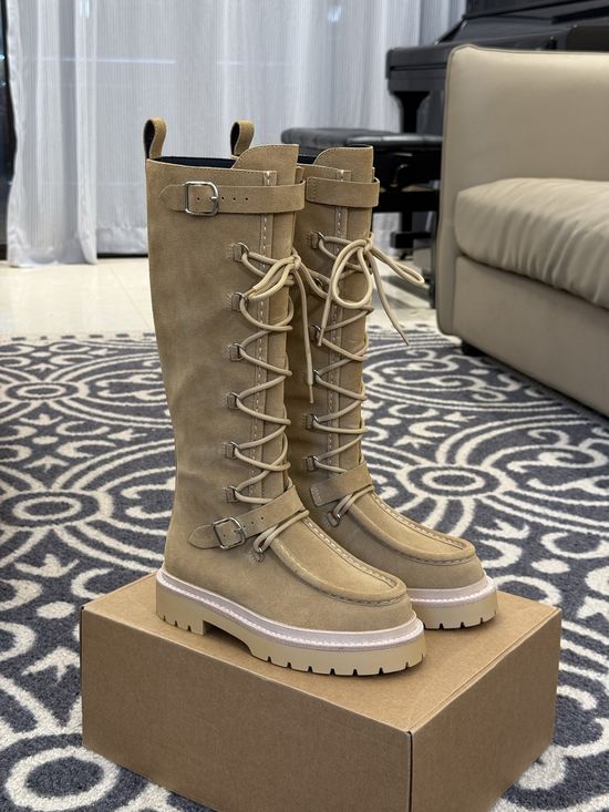 Hermes Suede Calfskin High Top Boots Premium Quality