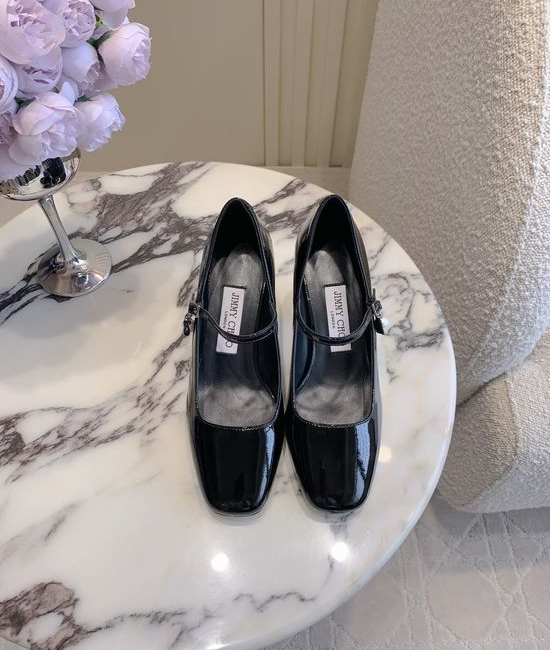 Jimmy Choo Classic Chunky-heeled Mary Jane Shoes with Pearl